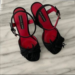 Charles Jourdan black suede size 6